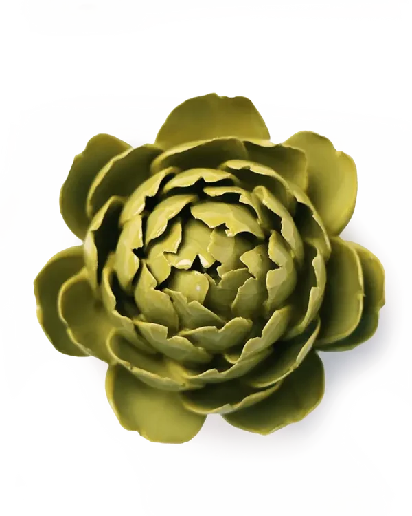Keramieken Bloem - Protea - Groen