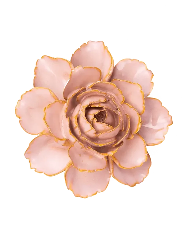 Keramieken Bloem - Roos - Roze