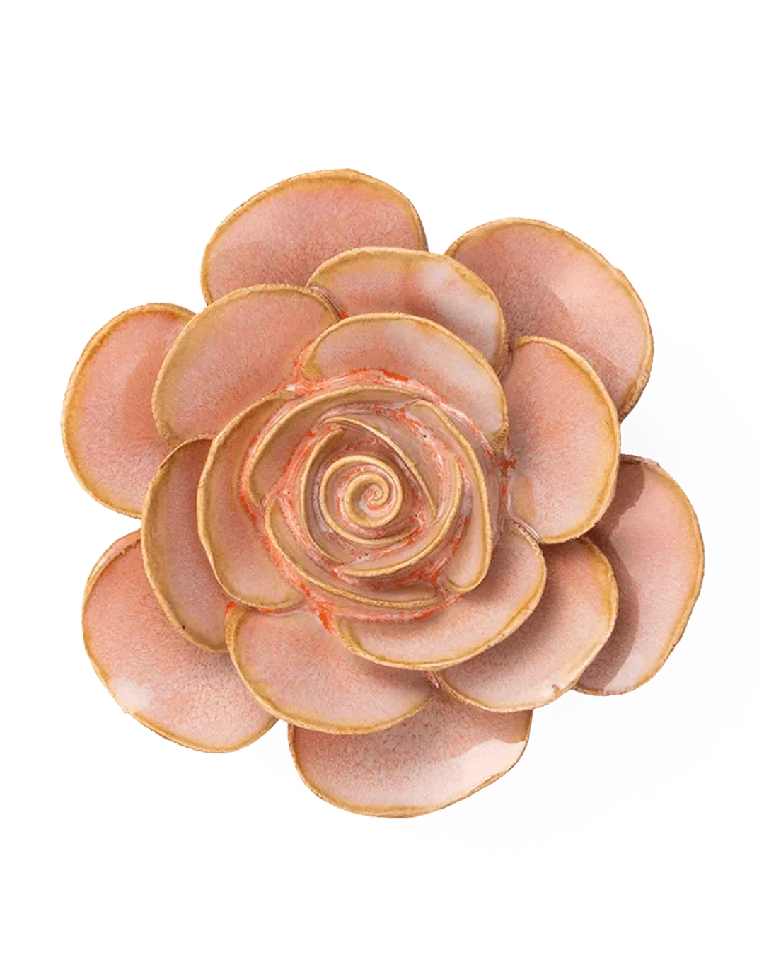 Keramieken Bloem - Ranonkel - Perzikroze