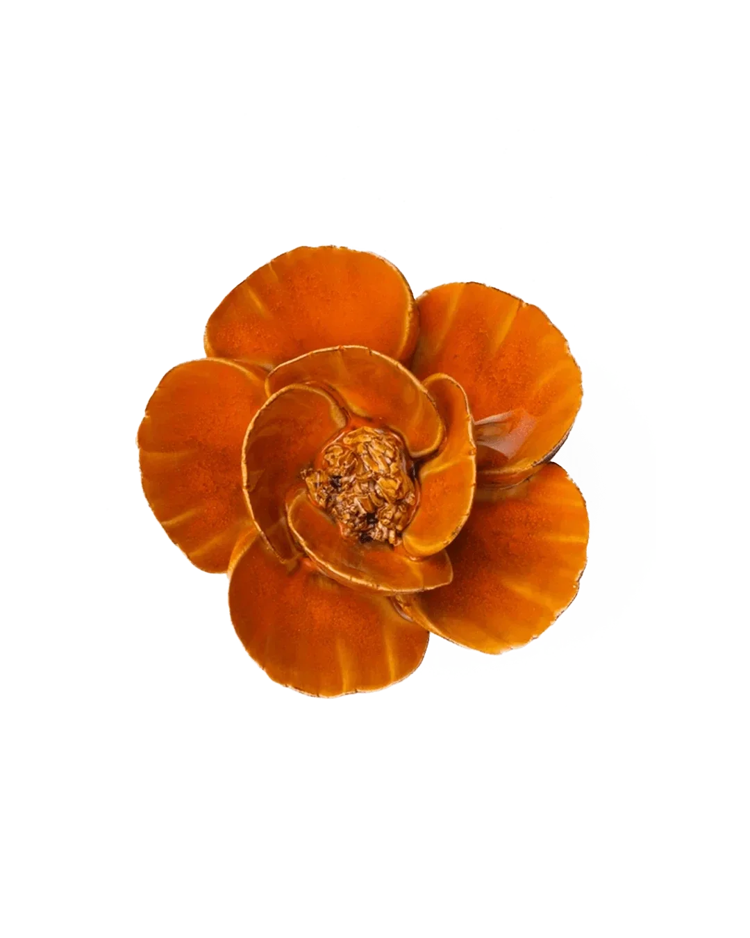 Keramieken Bloem - Papaver - Oranje