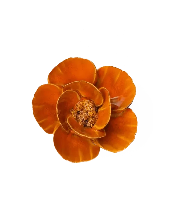 Keramieken Bloem - Papaver - Oranje