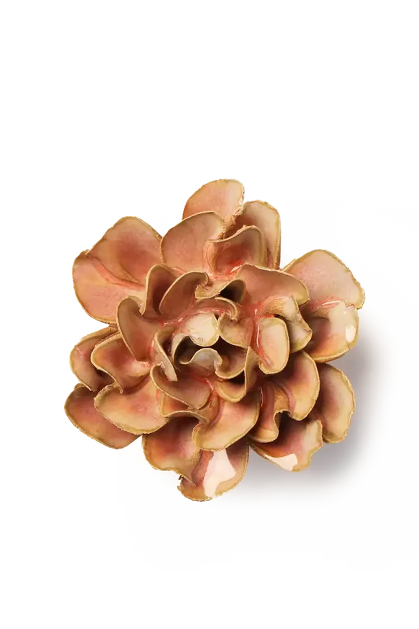 Keramieken Bloem - Roos - Zalmroze