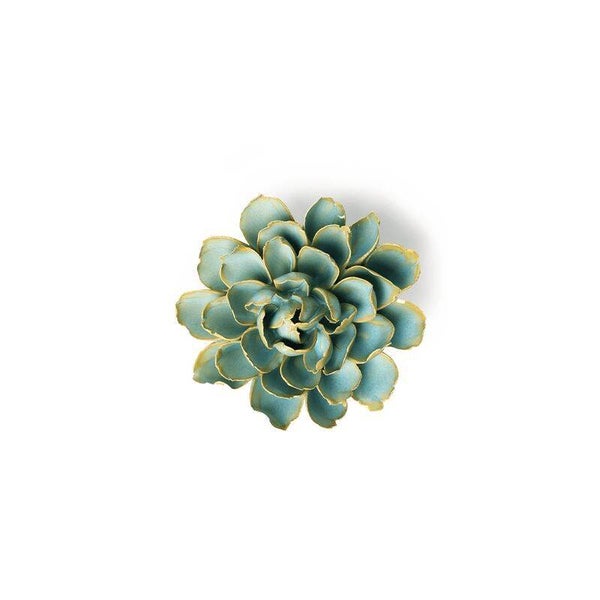 Muurbloem - Frans Afrikaantje - Blauwgroen - Keramiek