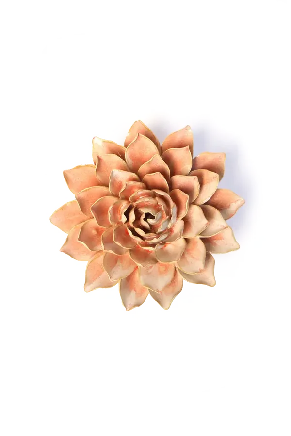 Keramieken Bloem - Azalea - Perzikroze