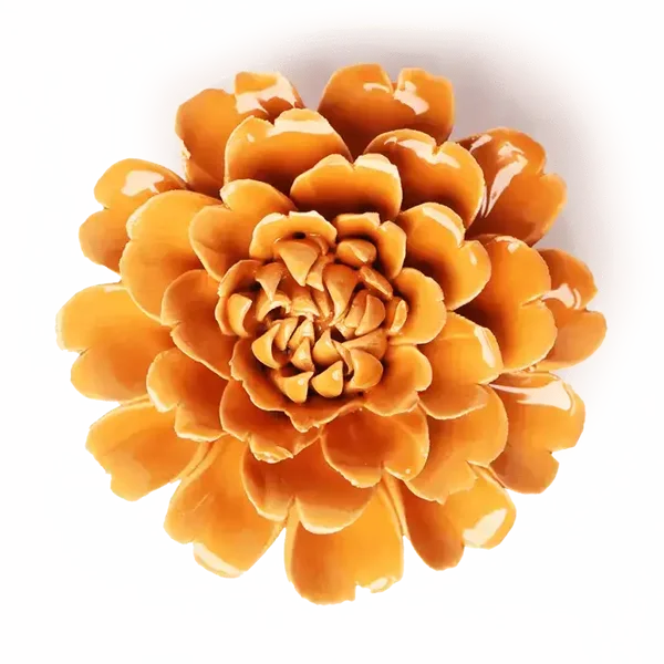 Keramieken Bloem - Goudsbloem - Oranje