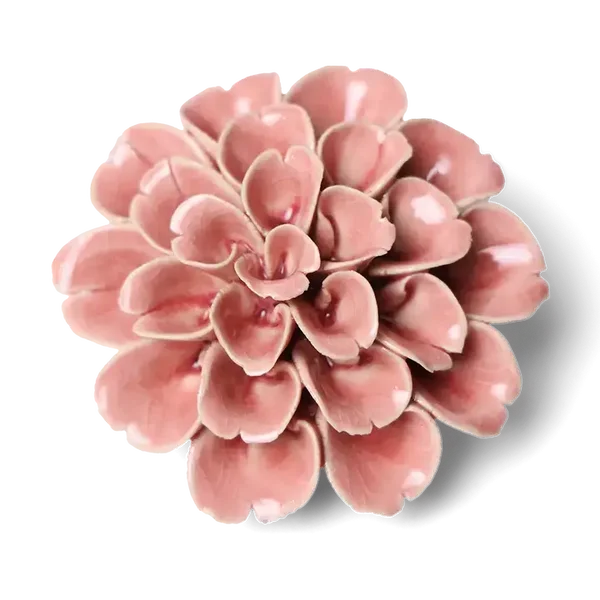 Keramieken Bloem - Hortensia - Zachtroze