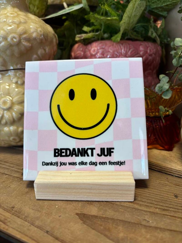 Tegeltje Bedankt juf