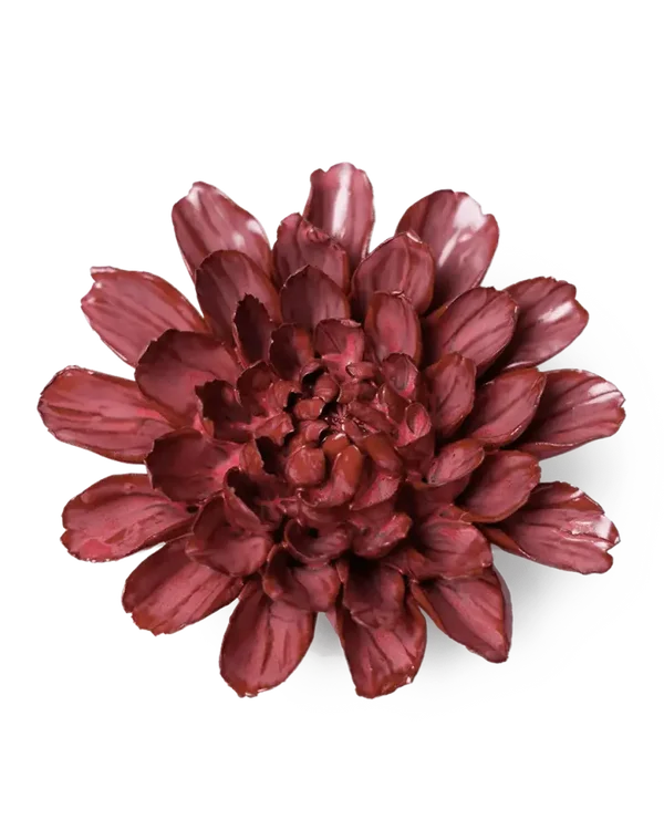 Keramieken Bloem - Dahlia - Donkerroze