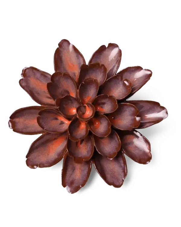 Keramieken Bloem - Korenbloem - Perzik Mokka