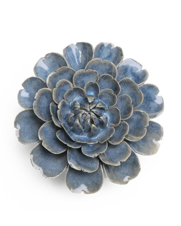Keramieken Bloem - Goudsbloem - Blauw