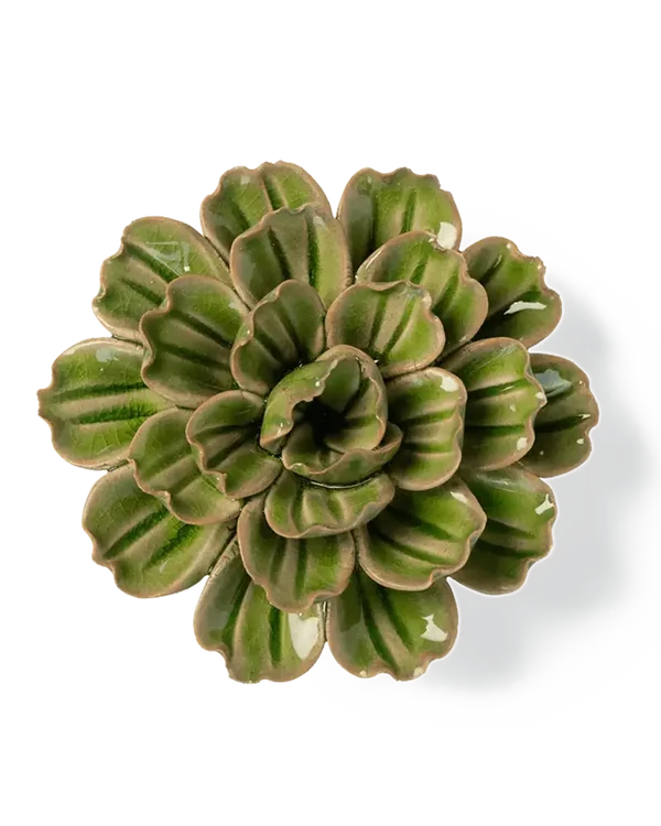 Keramieken Bloem - Petunia - Avocado groen