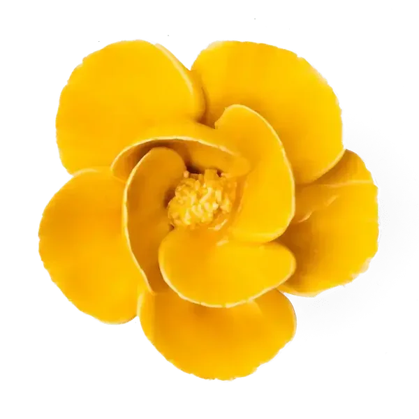 Keramieken Bloem - Klaproos - Geel