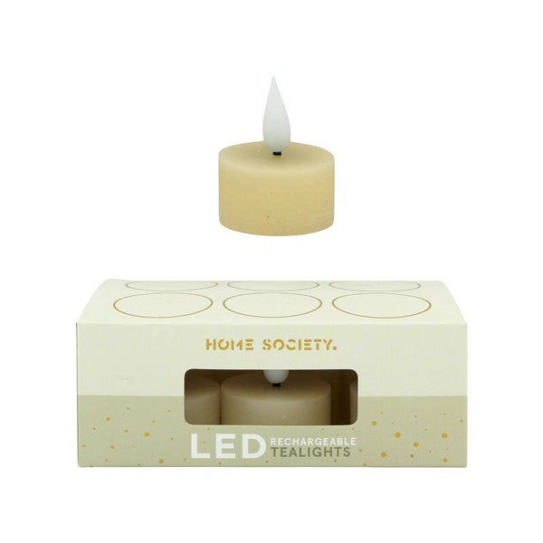 LED's Recharge Waxkaarsen - Theelichtjes - set van 6 stuks