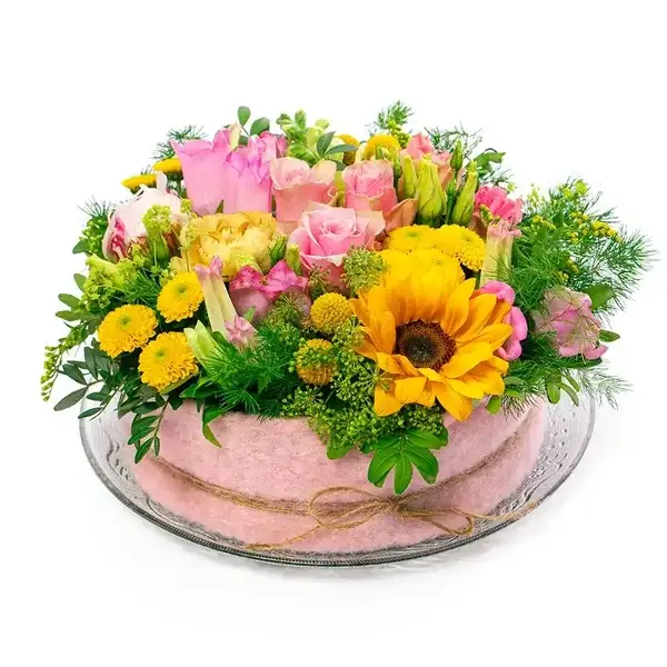 Feestje - Bloementaart 22 cm