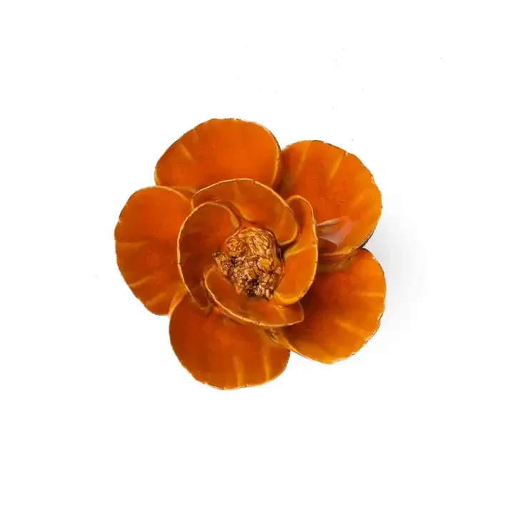 Keramieken Bloem - Papaver - Oranje