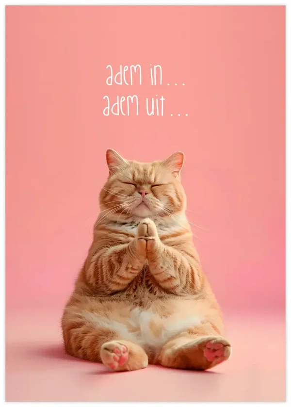 Poster A4 - Adem in... Adem uit...