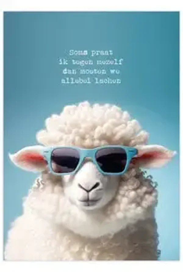 Poster A4 - Soms praat ik tegen mezelf dan moeten we allebei lachen