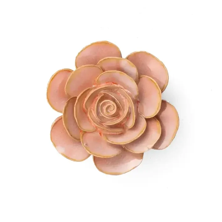 Keramieken Bloem - Ranonkel - Perzikroze