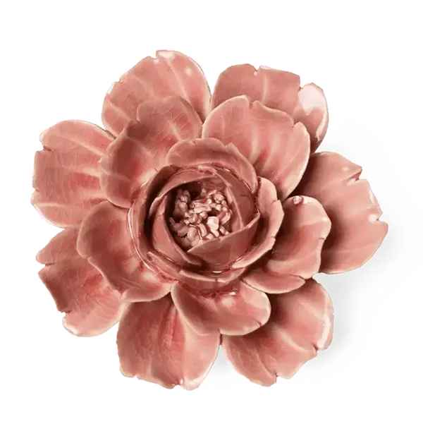 Keramieken Bloem - Roos - Champagneroze