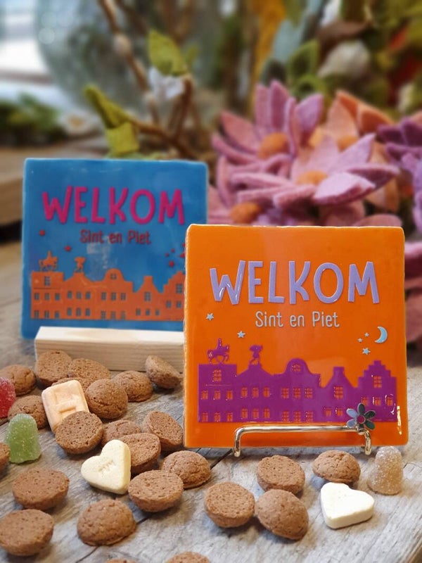 Tegeltje 'Welkom Sint en Piet