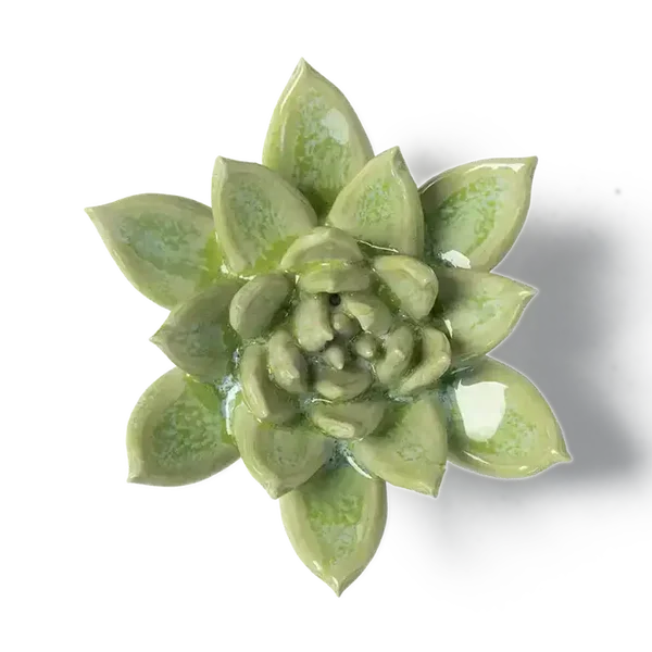Keramieken Bloem - Vetplant - Groen