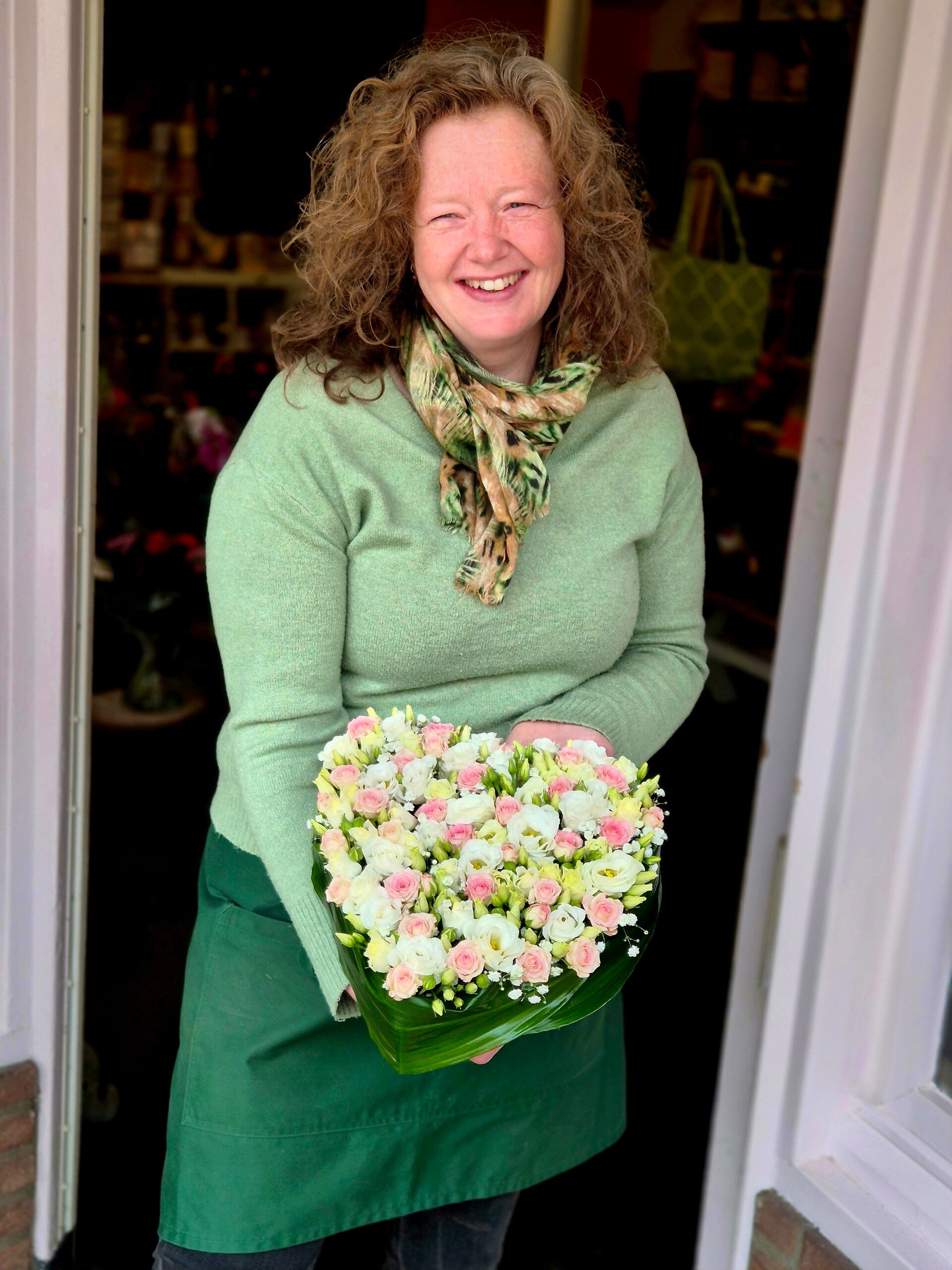 Bloemenhart (wit/roze)