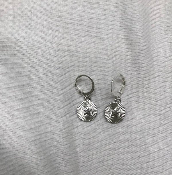 Earrings star coin