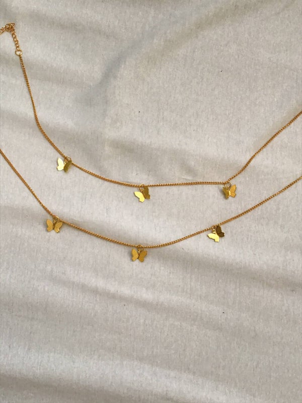 Necklace butterfly thrice