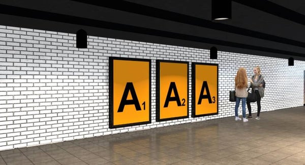 Huur een bord bij ingang 1