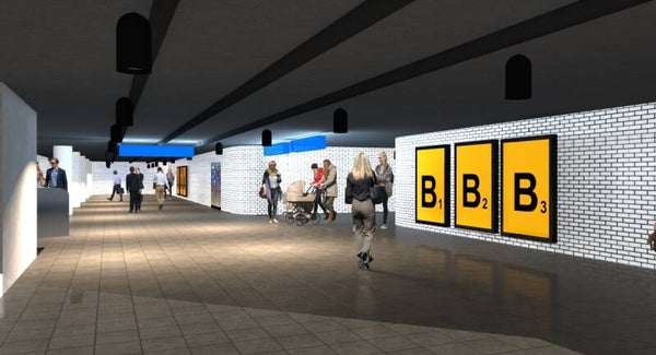 Huur een bord bij ingang 3