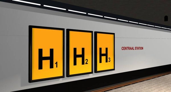 Huur een bord perron Oost