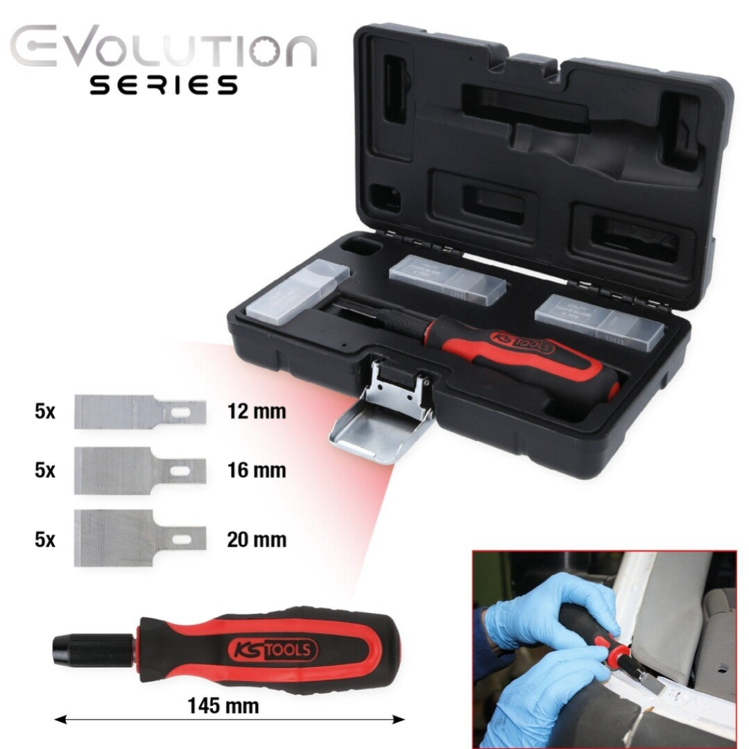 Schraperset in koffer