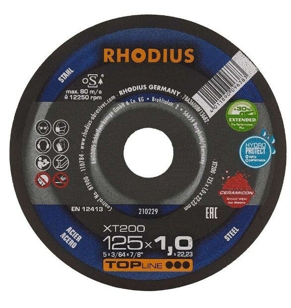 XT200 125x1 doorslijpschijf voor staal