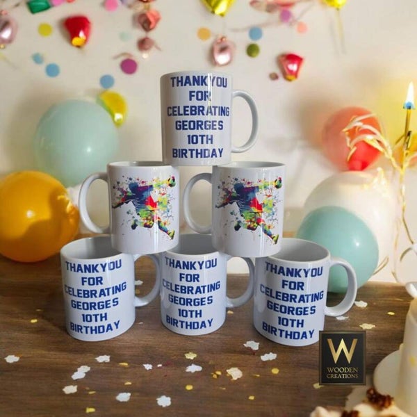 Birthday mugs - alternative to party bag