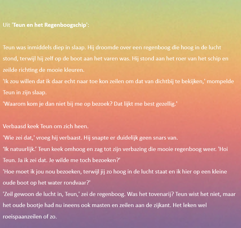 Stukje uit kinderverhaal over echtscheiding en emotie