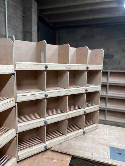 Timber Pigeon Racking Timber Pigeon Loft Equipment UK | Nest Boxes, Perches & Baskets