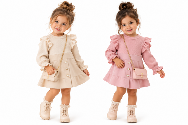 Babyjurkje met lange mouwen bijpassend Tasje