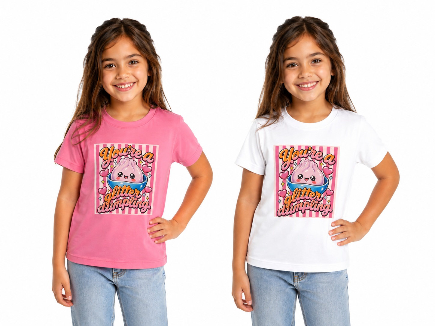Schattige Glitter Dumpling T-shirts