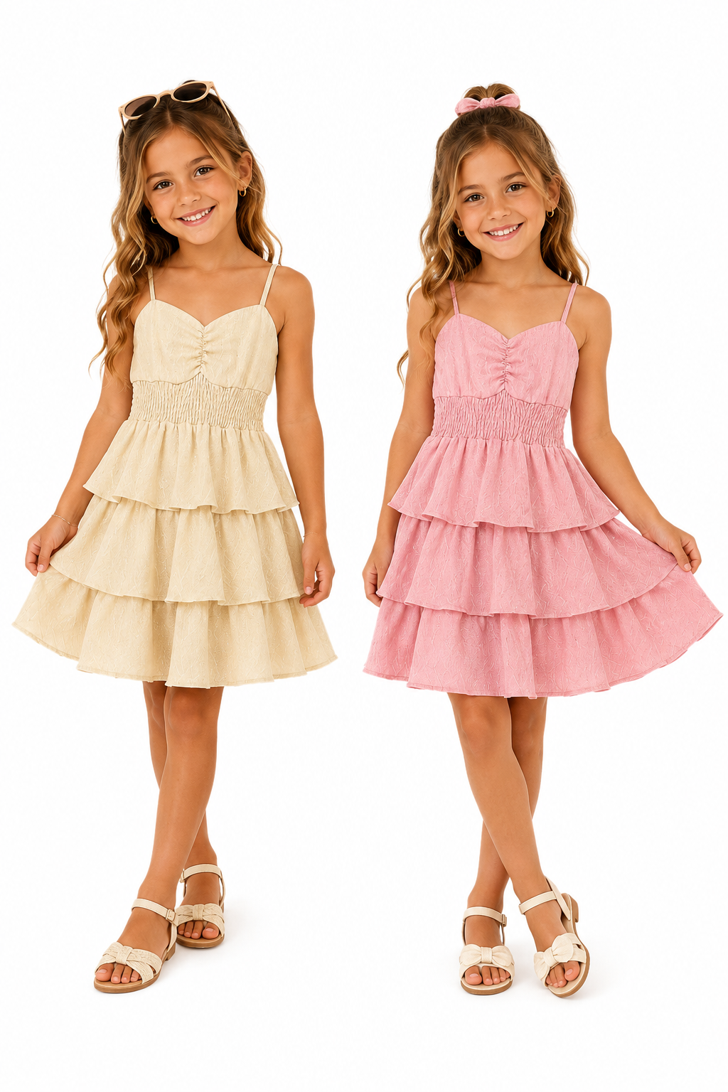 Jurk met Laagjes & Smock Taille
