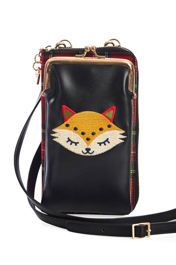 retro handtasje Foxy (zwart)