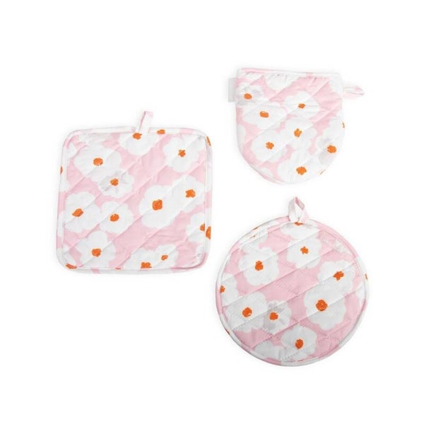 set pannenlappen roze
