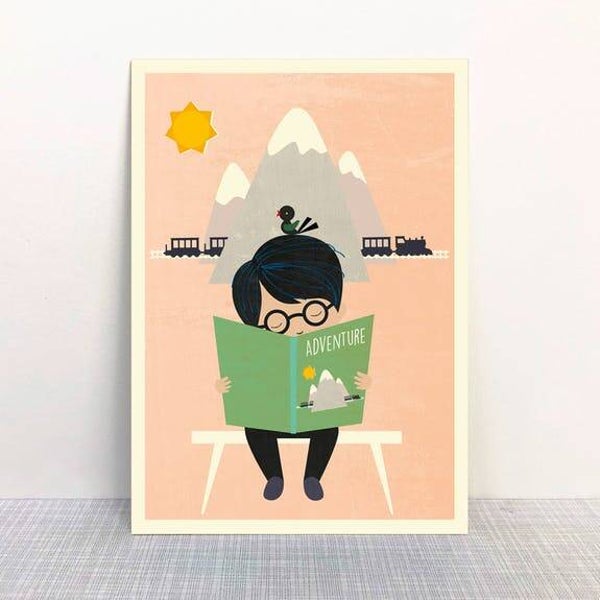 postkaartje Adventure + envelop