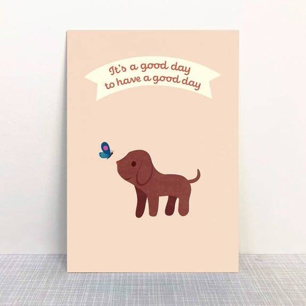 postkaartje A good day + envelop