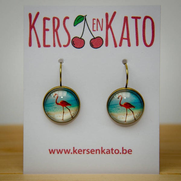 oorbellen Flamingo 07 (oudbrons)