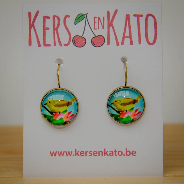 oorbellen Vogel 02 (oudbrons)