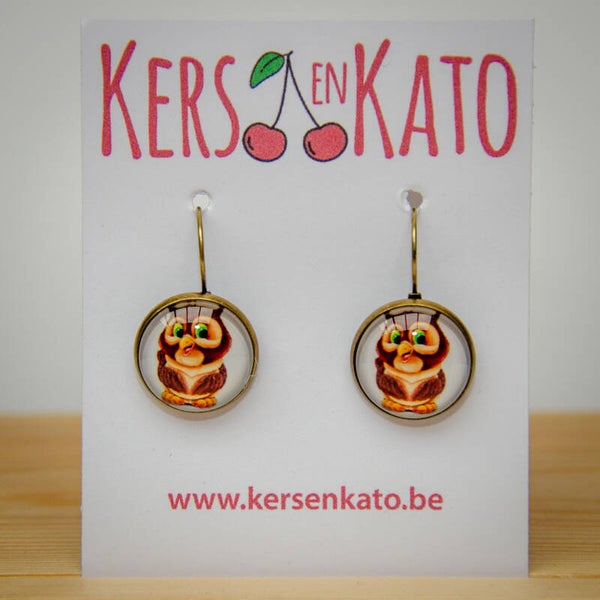 oorbellen Uil 01 (oudbrons)