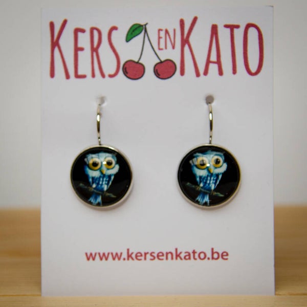 oorbellen Uil 04 (zilverkleurig)