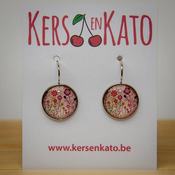 oorbellen Bloem 07 (zilverkleurig)