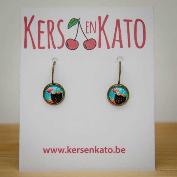 oorbellen Ananas 04 (oudbrons)