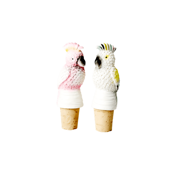 wijnstop Kaketoe (keuze uit roze of geel)